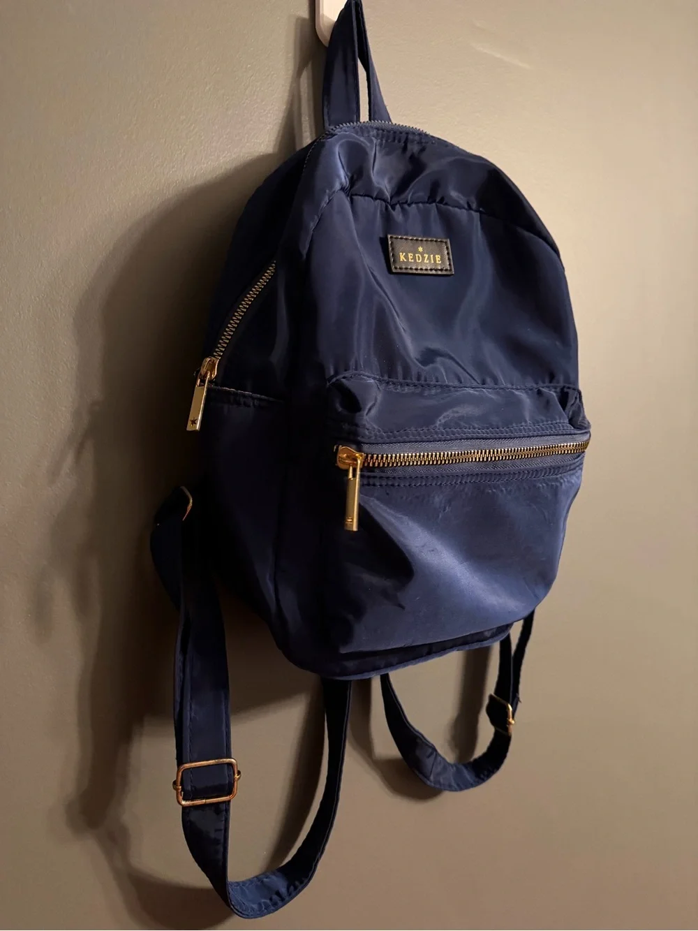 Kedzie Navy Lightweight Nylon Mini Backpack